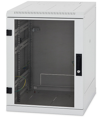 kleiner EDV-Schrank in der lichtgrauen Ausführung kleines Rack 600x600